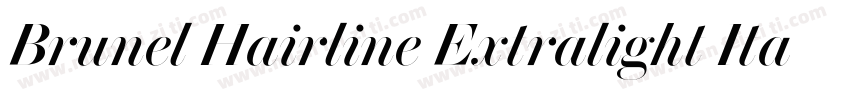 Brunel Hairline Extralight Italic字体转换